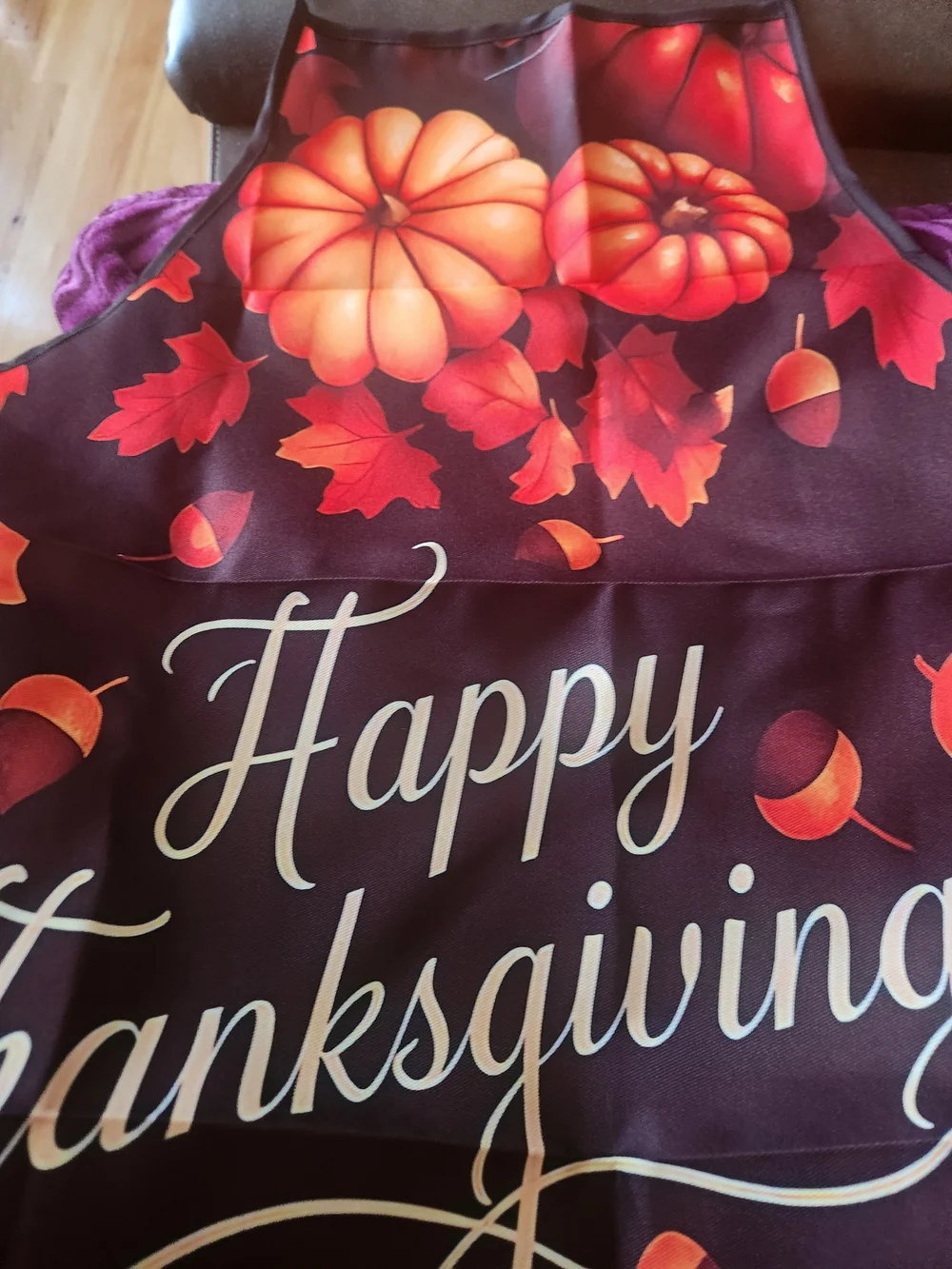 Happy Thanksgiving Brown Pumpkin Apron